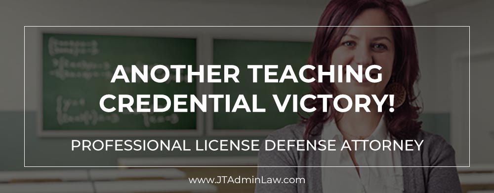 california teaching credential defense